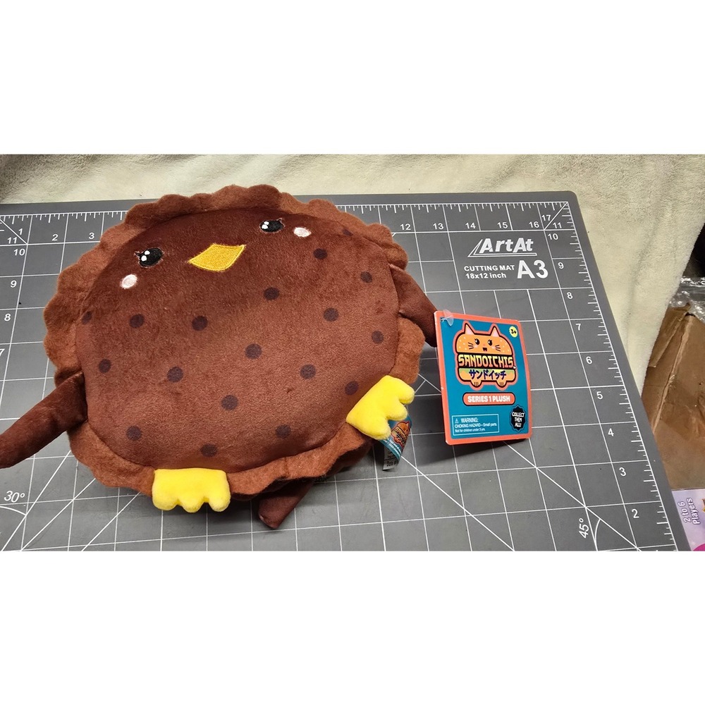 Sandoichis Series 1 Ice Cream Sandwich Bird Plush Brown 8 Inch Toy NWT